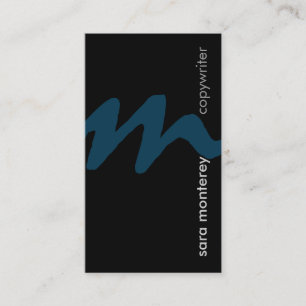 Copywriter Writer Monogram Business Card
