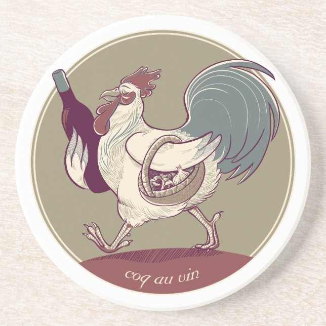 Coq au Vin coaster (Front)