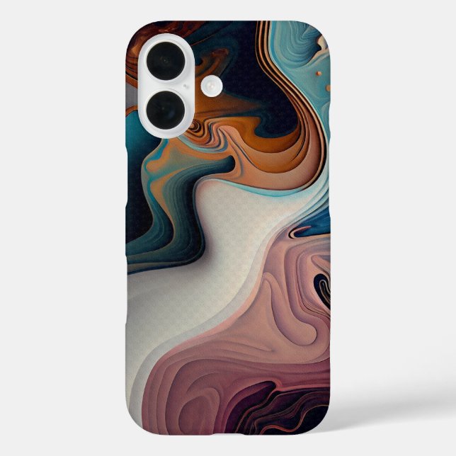 Coque iPhone 16 Design Abstrait Marbré Case-Mate iPhone Case (Back)