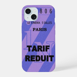 Coque Iphone Paris cinema ticket 15 Case
