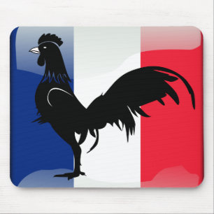 Coquelet drapeau mouse pad