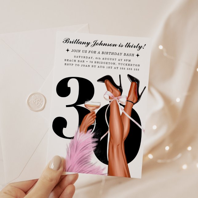 Coquette 30th Birthday Invitation (Creator Uploaded)