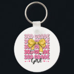 Coquette 3rd Grade First Day Of Back To School Gir Key Ring<br><div class="desc">Coquette 3rd Grade First Day Of Back To School Girls Outfits</div>