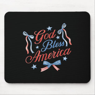 Coquette 4th Of July God Bless America Patriotic C Mouse Pad