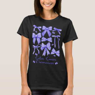 Coquette Aesthetic Blue Bow Colon Cancer T-Shirt