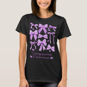 Coquette Aesthetic Purple Bow Leiomyosarcoma T-Shirt