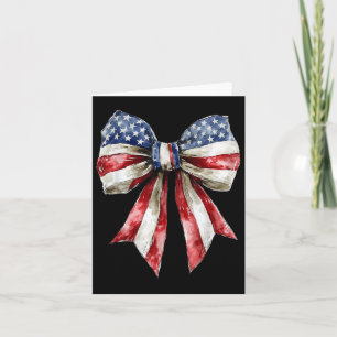 Coquette American Girly 4th Of July American Flag  Card