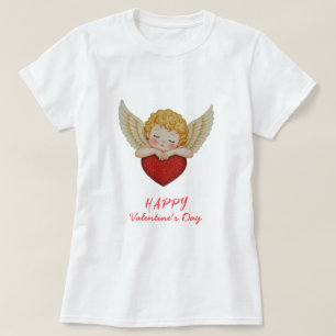 Coquette angel cherub heart Happy Valentine's Day T-Shirt