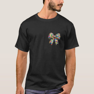 Coquette Autism Bow Autism Awareness Month Ribbon  T-Shirt
