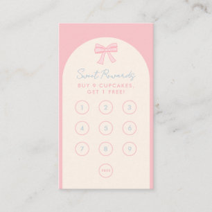 Coquette Bakery Loyalty Rewards Punch Card Stamp