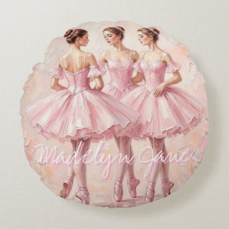 coquette ballerina nursery decor || round cushion