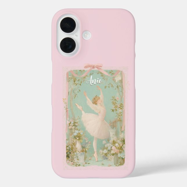 Coquette Ballet iPhone Case – Personalised Name Fo (Back)