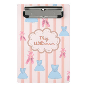 Coquette Ballet Personalised Name Mini Clipboard