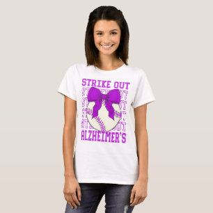 Coquette Baseball Strike Out Alzheimer's T-Shirt