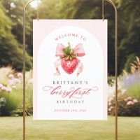 Coquette Berry First Birthday DIGITAL poster
