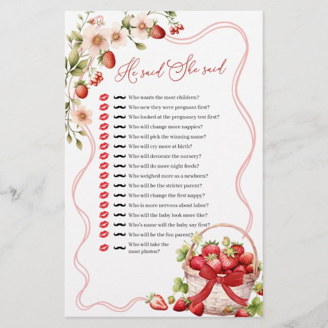 Coquette Berry in Love He Said She Said Game (Front)