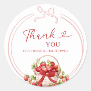 Coquette Berry In Love Thank You Sticker