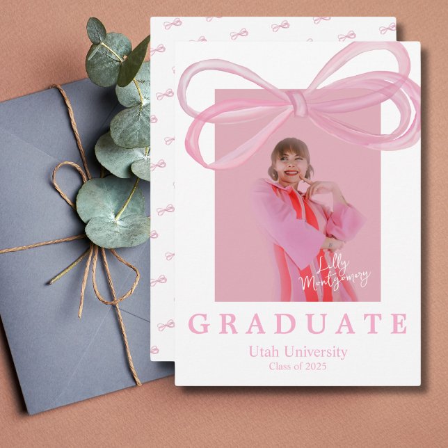 Coquette Big Bow Graduation Announcement (Creator Uploaded)