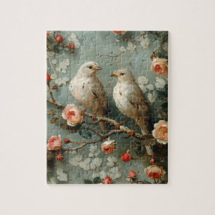 Coquette Birds Floral Jigsaw Puzzle