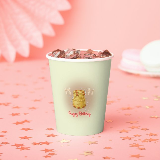Coquette Birthday Paper Cups (Insitu)