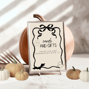 Coquette Black bow A Little boo Cards and Gifts 
