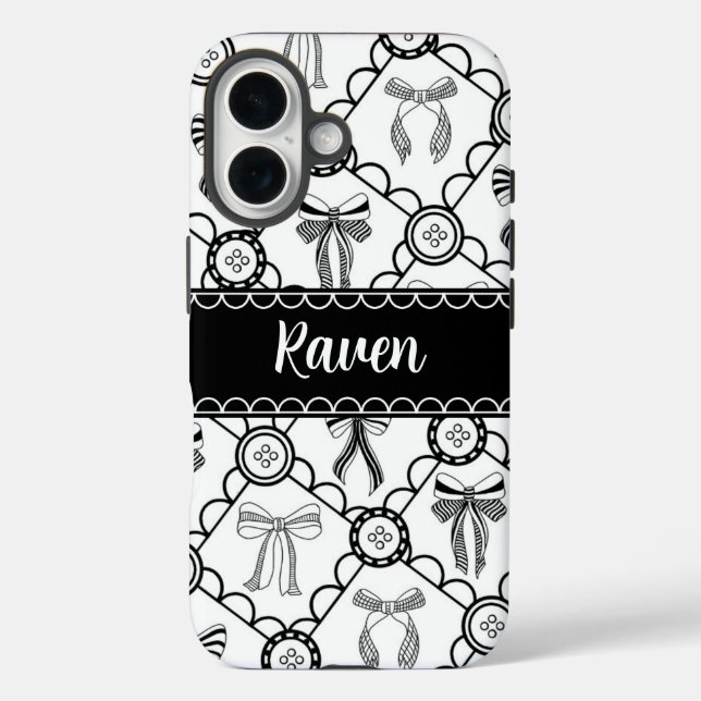 Coquette Black Bow Case-Mate iPhone Case (Back)