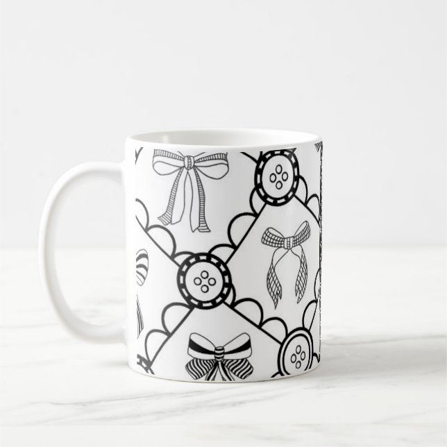 Coquette Black Bow Coffee Mug (Left)