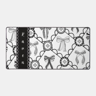 Coquette Black Bow Desk Mat