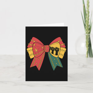 Coquette Black History Month African American Bow Card