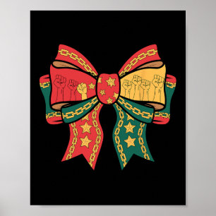 Coquette Black History Month African American Bow Poster