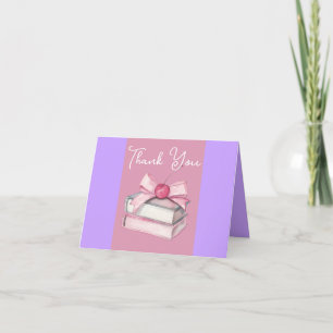 Coquette Book Lovers Pretty Custom  Thank You Card