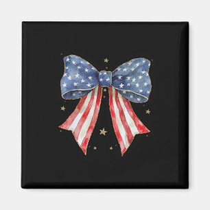 Coquette Bow 4th Of July Us Flag God Shed His Grac Magnet