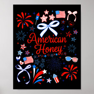 Coquette Bow Aamerican Honey For Women Girls 4th Poster