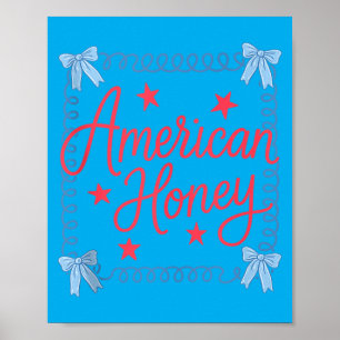 Coquette Bow Aamerican Honey For Women Girls 4th Poster