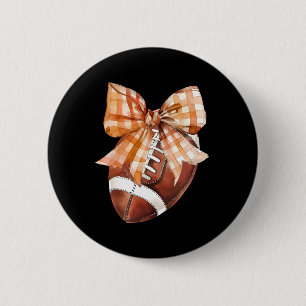 Coquette Bow American Footll Autumn Thanksgiving G 6 Cm Round Badge