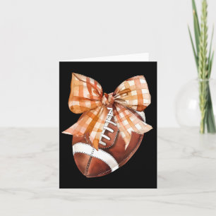 Coquette Bow American Footll Autumn Thanksgiving G Card
