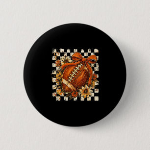 Coquette Bow American Footll Game Day Thanksgiving 6 Cm Round Badge