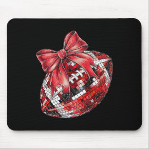 Coquette Bow American Footll Game Day Thanksgiving Mouse Pad