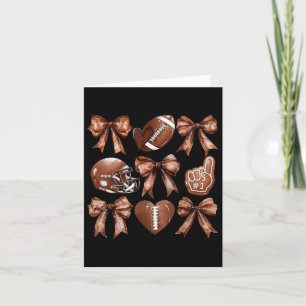Coquette Bow American Footll Thanksgiving Autumn F Card