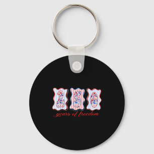 Coquette bow american patriotic, 1776-2026 key ring