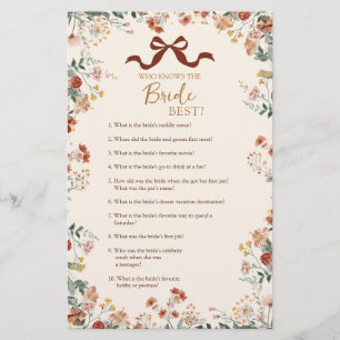 Coquette Bow Autumn Who Knows The Bride Best
