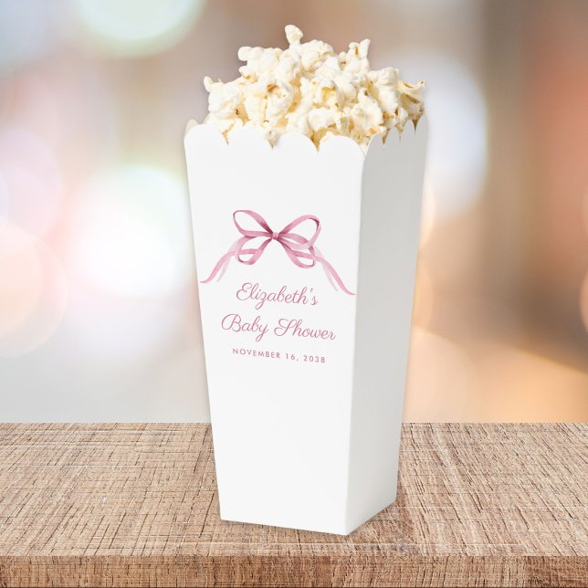 Coquette Bow Baby Girl Shower Favour Box (Creator Uploaded)