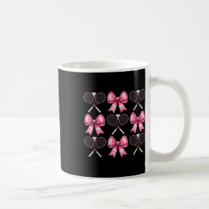 Coquette Bow Badminton Shuttle Racket Pink Ribbon  Coffee Mug
