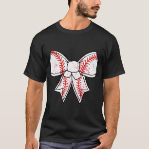 Coquette Bow Baseball Mama Mothers Day Women Kids T-Shirt