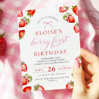 Coquette Bow Berry First Strawberry First Birthday