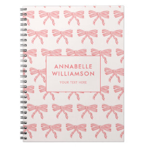 Coquette Bow Blush Pink Notebook