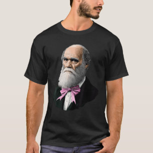 Coquette Bow Charles Darwin Evolution Theory Girl T-Shirt
