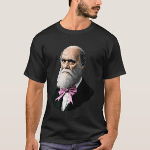 Coquette Bow Charles Darwin Evolution Theory Girl  T-Shirt