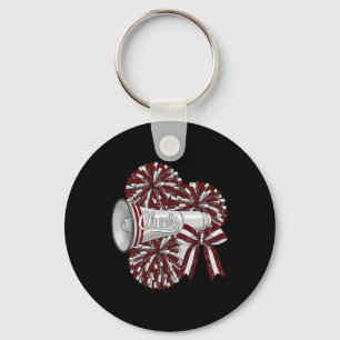 Coquette Bow Cheer Funny Cheerleader Cheerleading Key Ring