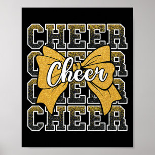 Coquette Bow Cheer Funny Cheerleader Cheerleading Poster